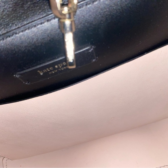 Kate Spade New York Magnolia Street Double Pocket Pink/ Black Tote Bag - Picture 11 of 14